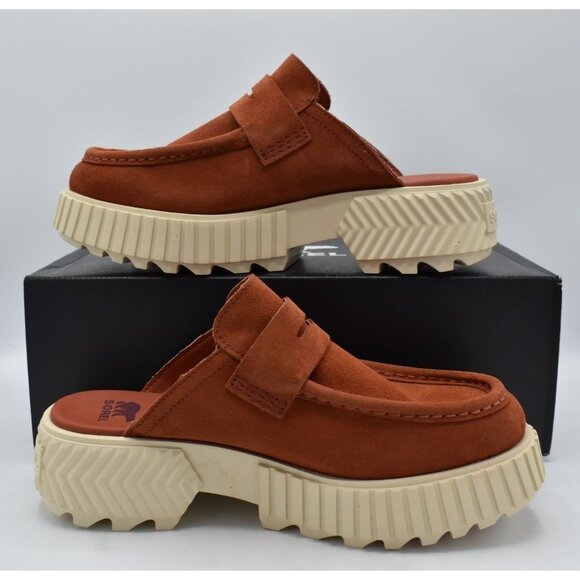 Sorel Women Size 8 ONA AVE Sanguine Red Bleached Ceramic Slip On Loafers Shoes - Picture 9 of 12